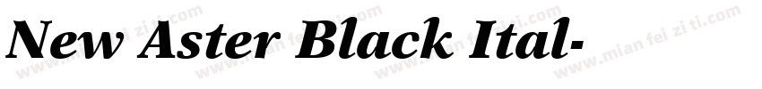 New Aster Black Ital字体转换